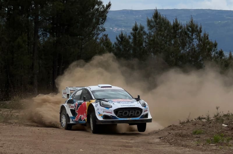 Ford Puma Rally1 testing on dirt road