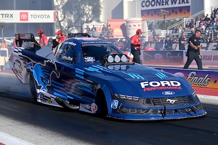 Mustang funny car on track