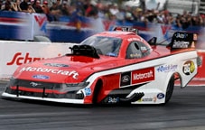 Mustang funny car on track