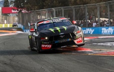 Mustang on the track