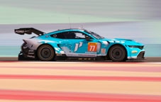 Mustang on the track